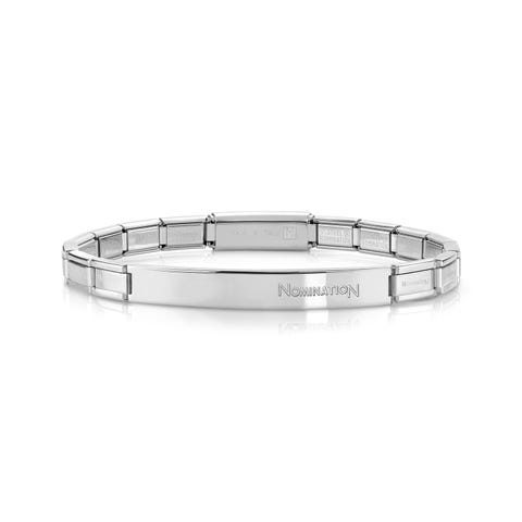 Trendsetter Bracelet with Stainless Steel plaque Bracelet for him with Composable Smarty Links