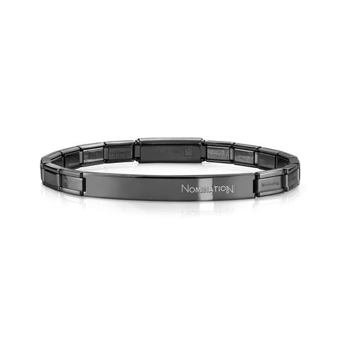 Trendsetter Stainless Steel Bracelet in coloured PVD finish Bracelet for him with plaque in several colours