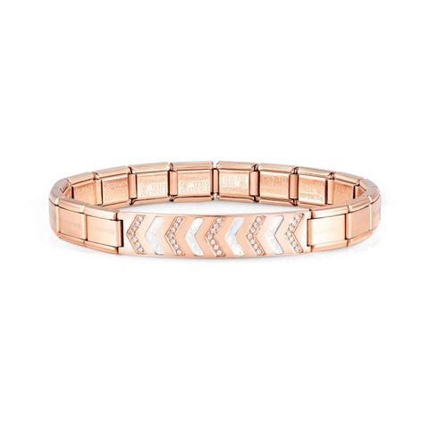 Bracciale Trendsetter Oro rosa Zirconi e Madreperla Bracciale per Lei con Madreperla
