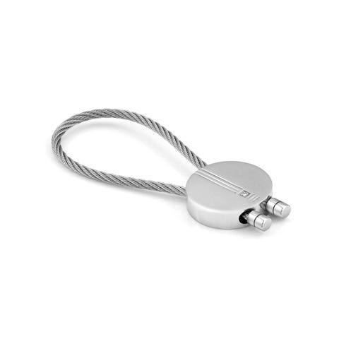 Porte-clés Class rond avec Diamant Porte-clés en Acier rond avec Diamant