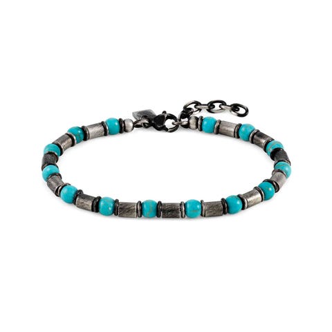 InstinctStyle bracelet, vintage effect PVD finish Bracelet in stainless steel with stones