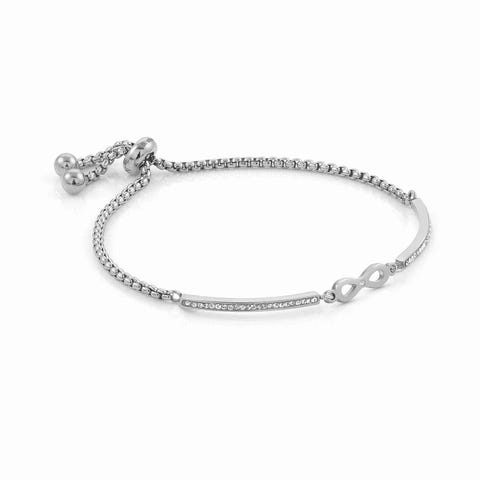 Milleluci Bracelet with Infinity Bracelet with white crystals and Cubic Zirconia