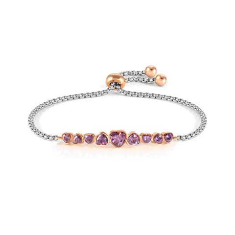 Milleluci bracelet, Heart crystals Milleluci Colour Edition bracelet with Heart crystals