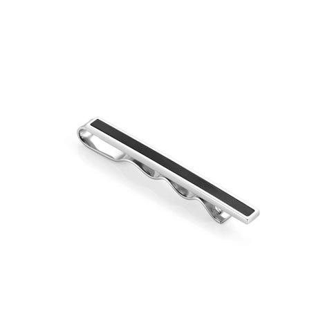 Strong tie clip, black Stainless steel tie clip with black finish
