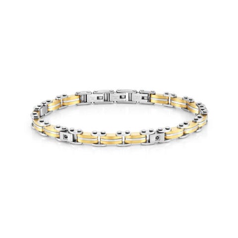 Strong bracelet with yellow PVD finish Bracelet with golden finish