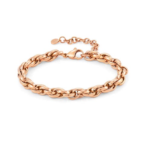 Pulsera Silhouette cadena Pulsera de eslabones en acero con acabado en PVD