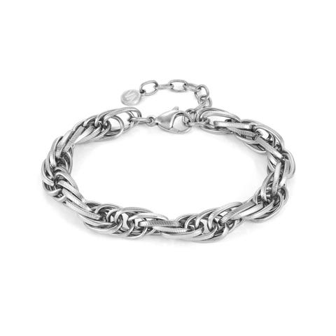 Armband Silhouette verarbeitet mit Veredelung Gliederarmband in Edelstahl