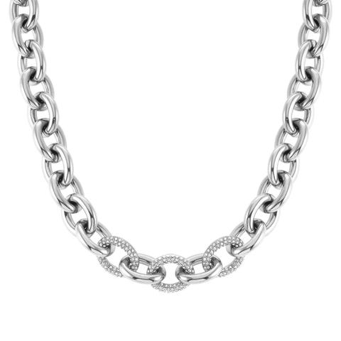 Affinity necklace with crystals Chain necklace with white crystals