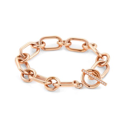 Drusilla chain bracelet with crystals Bracelet with T-bar closure