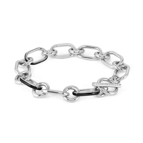 Bracelet Drusilla chaîne avec émail Bracelet en acier, émail coloré et zircones cubiques