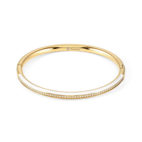 Bracelet jonc Drusilla avec émail Jonc en acier, émail et zircones