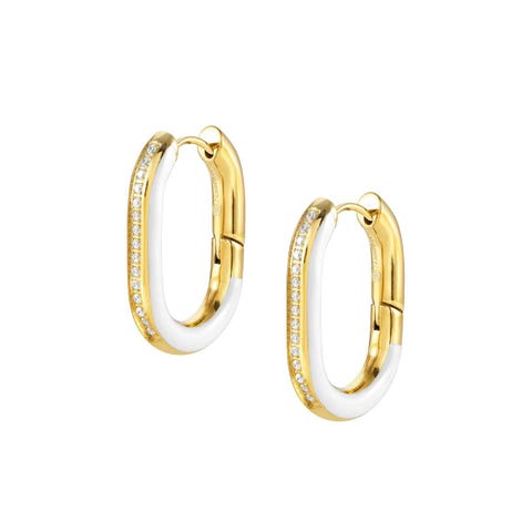 Pendientes Drusilla Cadena con esmalte Pendientes en Acero con esmalte y Cubic Zirconia