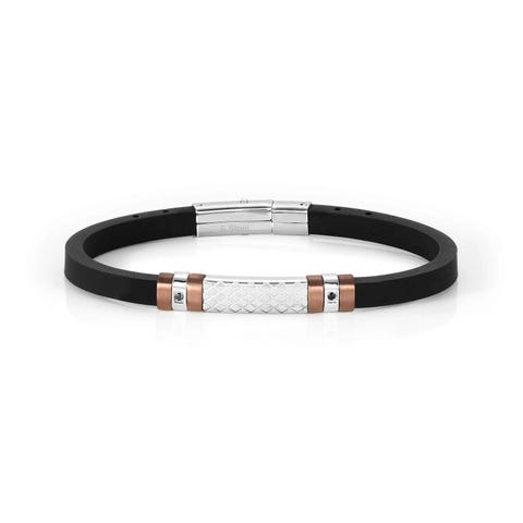 Bracelet City caoutchouc avec Zircons Cubiques Bracelet en caoutchouc avec pierres