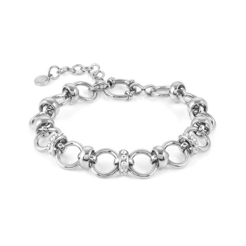 Bracelet Unconditionally avec chaîne Bracelet en acier anallergique avec zircones cubiques