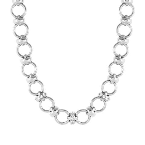 Collier Unconditionally avec chaîne Collier en acier anallergique avec zircones cubiques