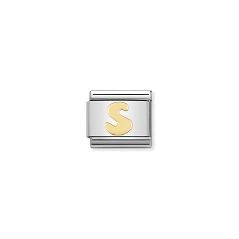 Composable Classic Link Letter S in bonded yellow gold Bonded yellow gold Link with Letter S