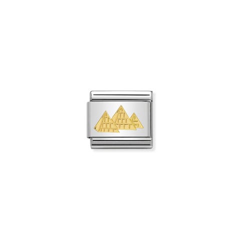 Link Composable Classic Pyramides Link avec symbole égyptien en Or jaune 750