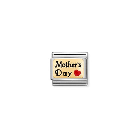 Link Composable Classic Mother’s Day et Coeur rouge Link Fête des Mères en Or Jaune 750 et émail