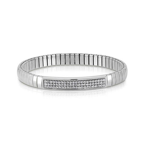 Glitter Stretch Bracelet with coloured Zirconia Stretchable bracelet in stainless steel and Crystals