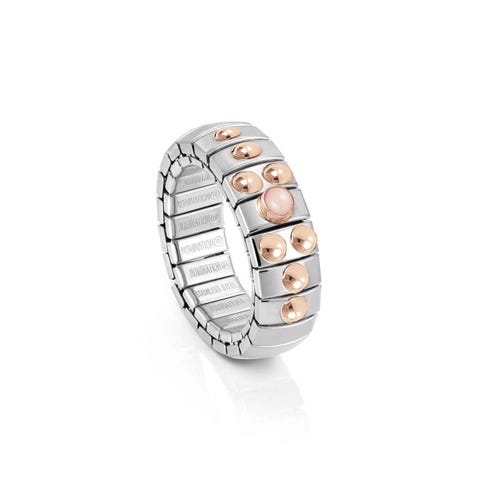 Extension Ring with numerous natural Stones Extendable ring with coloured Stones