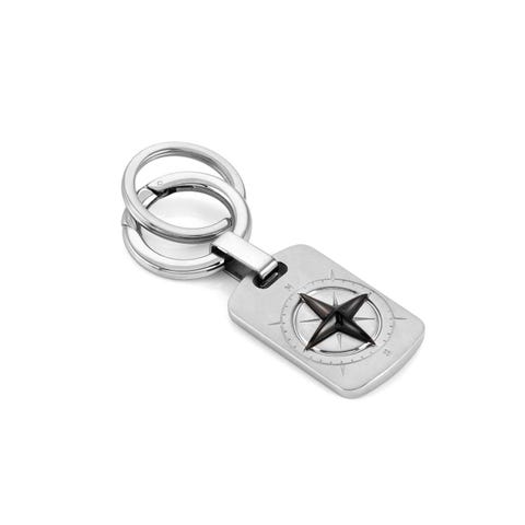 Wind Rose keyring Stainless steel keyring with symbol