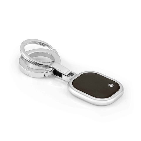 Gentleman Key Ring with Diamond Accessory in stainless steel