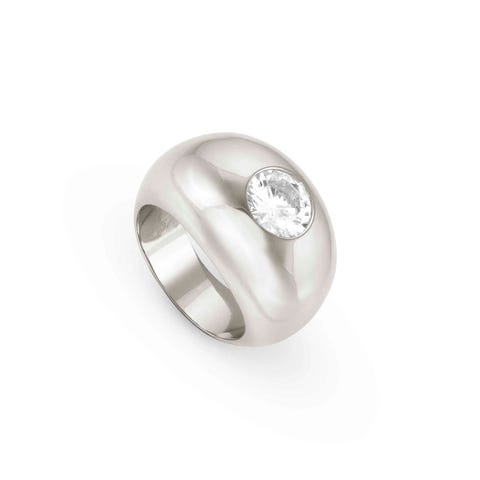 Aurea sterling silver ring with white stones Sterling silver ring with White CZ