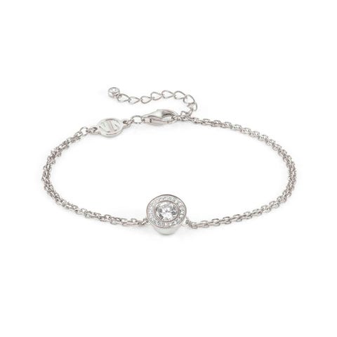 Pulsera Aurea en Plata y Piedras Pulsera en plata con Cubic Zirconia y colgante
