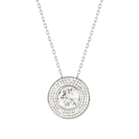 Collar Aurea en Plata 925 y Cubic Zirconia Collar en plata con Cubic Zirconia y colgantes
