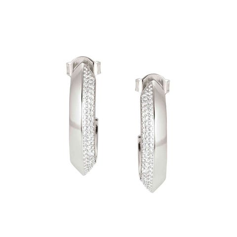 Pendientes Aurea de aro Pendientes en plata con Cubic Zirconia