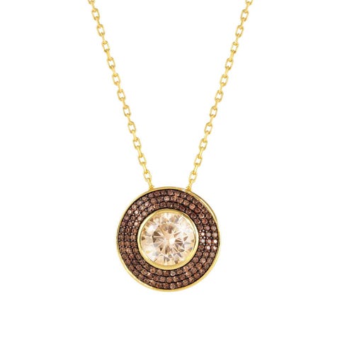 Aurea necklace, sterling silver and CZ Sterling silver necklace with stones