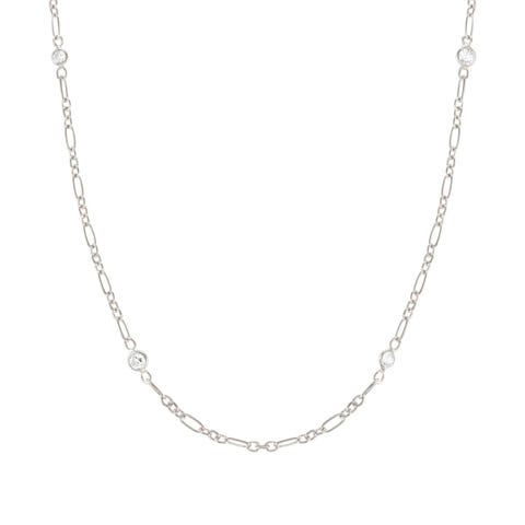 Bella Details Ed. Long sterling silver necklace Necklace with White Cubic Zirconia