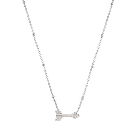 Collier avec petite Flèche Collier en Argent et Zircons