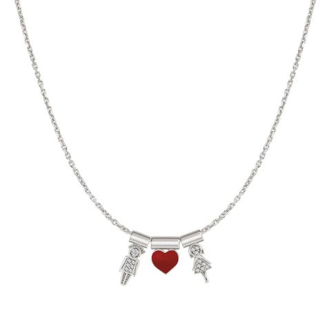 Naszyjnik SeiMia z wisiorkami On, Ona i Serce Necklace with symbol pendants in sterling silver