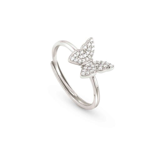 Sweetrock Nature Butterfly ring Ring in sterling silver with White Cubic Zirconia