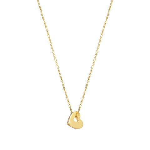 Collana Essentials Cuore oro giallo Collana con Pendente e Zirconi