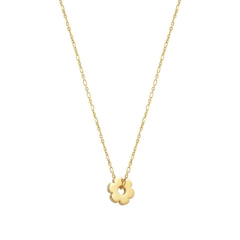 Collier Essentials Fleur Or Jaune Collier avec Pendentif et Zircons