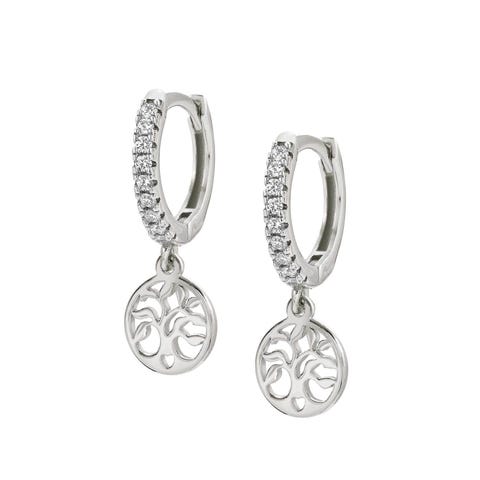 Chic&Charm Earrings with Tree of Life Earrings in silver