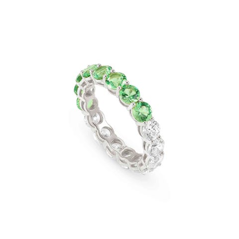 Chic&Charm Joyful Ed ring, White and Light Blue stones Ring with coloured Cubic Zirconia
