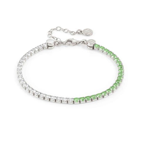 Chic&Charm Joyful Ed bracelet, White and Green stones Chic&Charm Joyful Ed Silver bracelet, coloured Cubic Zirconia
