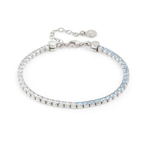 Chic&Charm Joyful Ed bracelet, White and Light Blue stones Chic&Charm Joyful Ed Silver bracelet, mix coloured stones