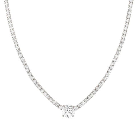Chic&Charm Joyful Ed necklace, White stone Chic&Charm Joyful Ed Silver necklace with CZ