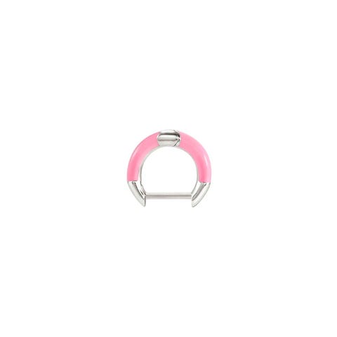 SeiMia single earring, sterling silver, Pink enamel Single stud earring, can be personalised