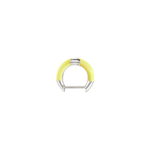 SeiMia single earring, sterling silver, Yellow enamel Single stud earring, can be personalised