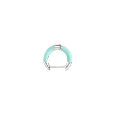 SeiMia single earring, sterling silver, Turquoise enamel Single stud earring, can be personalised
