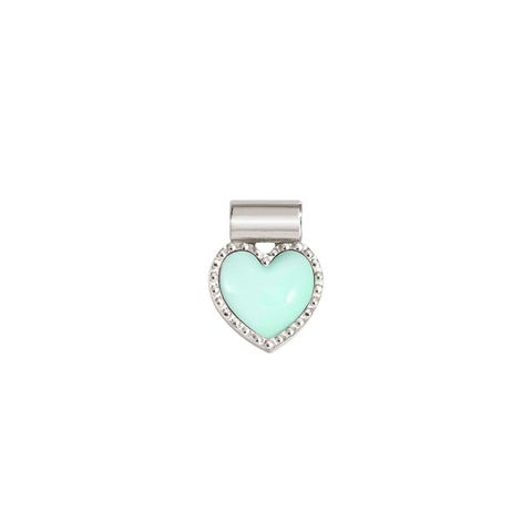 SeiMia pendant, Turquoise Heart Pendant in sterling silver with enamel