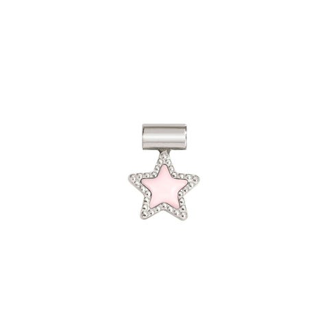Pendentif SeiMia avec étoile rose Pendentif en argent 925 et émail coloré