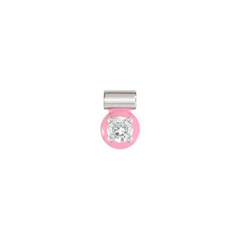 SeiMia pendant, CZ with Fuchsia enamel Pendant with enamel and Cubic Zirconia