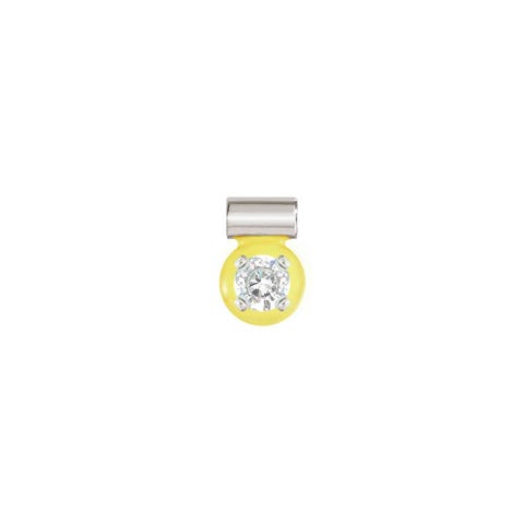 SeiMia pendant, CZ with Yellow enamel Pendant with enamel and Cubic Zirconia