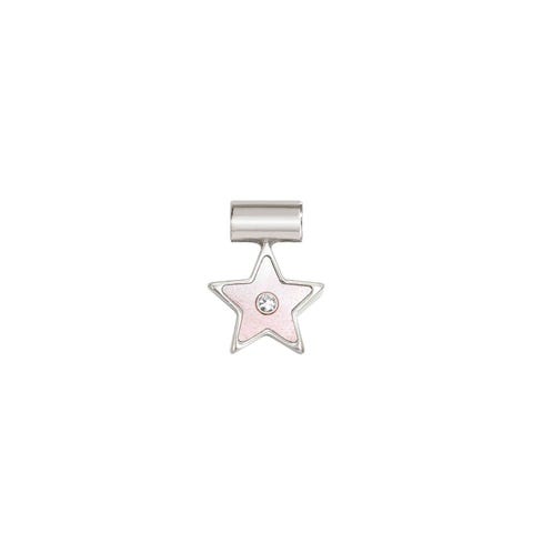 SeiMia pendant, Pink Mother of Pearl Star, CZ Symbol pendant in Mother of Pearl with Stone